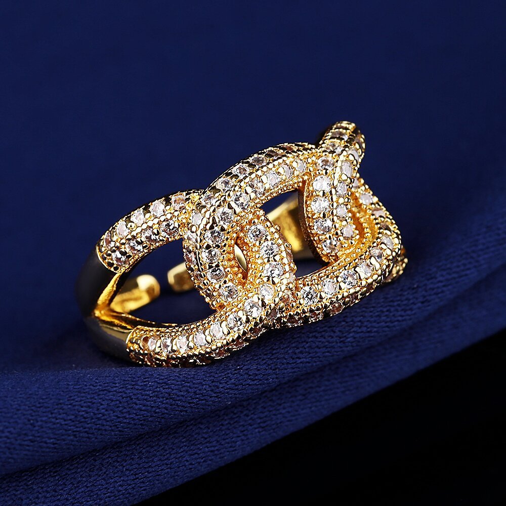 Wholesale 925 diamond cross chain zircon ring