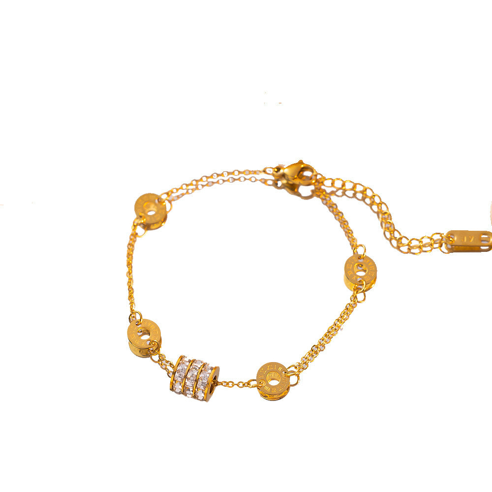 Wholesale Stainless Steel Zirconia Pearl Bracelet ACC-BT-QiYun007