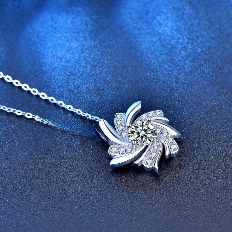Wholesale Windmill S925 Sterling Silver Pendant Necklace