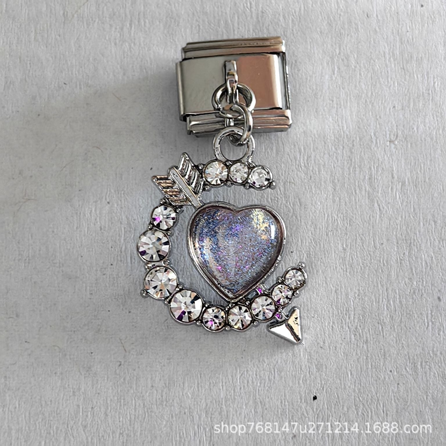 Wholesale Italian Charm Stainless Steel Bracelet Single Hook Pendant Jewelry Accessory Gift