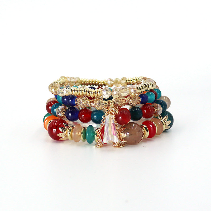 Wholesale Bohemian Multi-layer Crystal Temperament Bracelet ACC-BT-NaiHong002