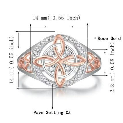 Wholesale Two-Tone Zircon Ring Fashion Accessory for Everyday Wear