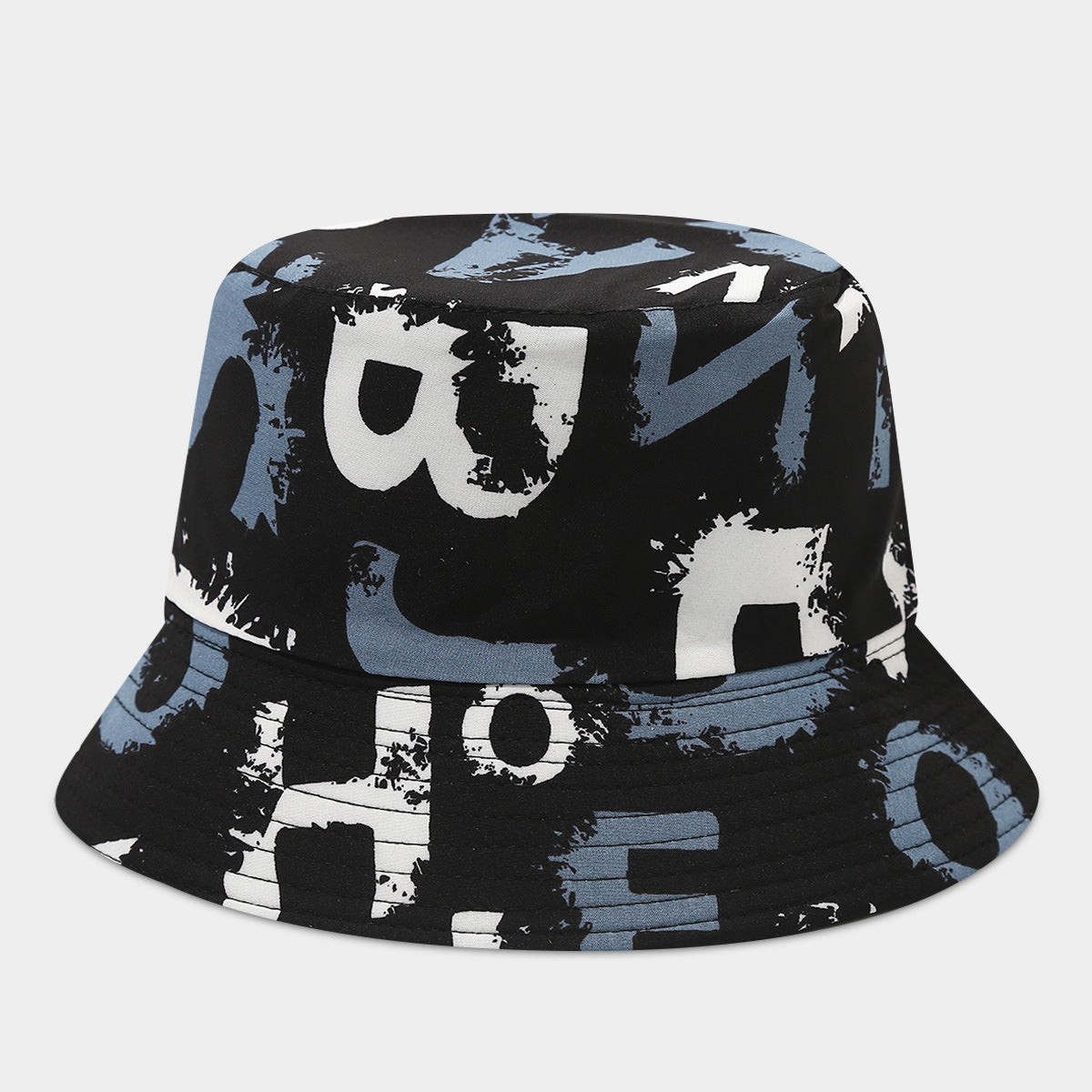 Wholesale  Graffiti Letter Double-sided Fisherman Hat Bucket Hat