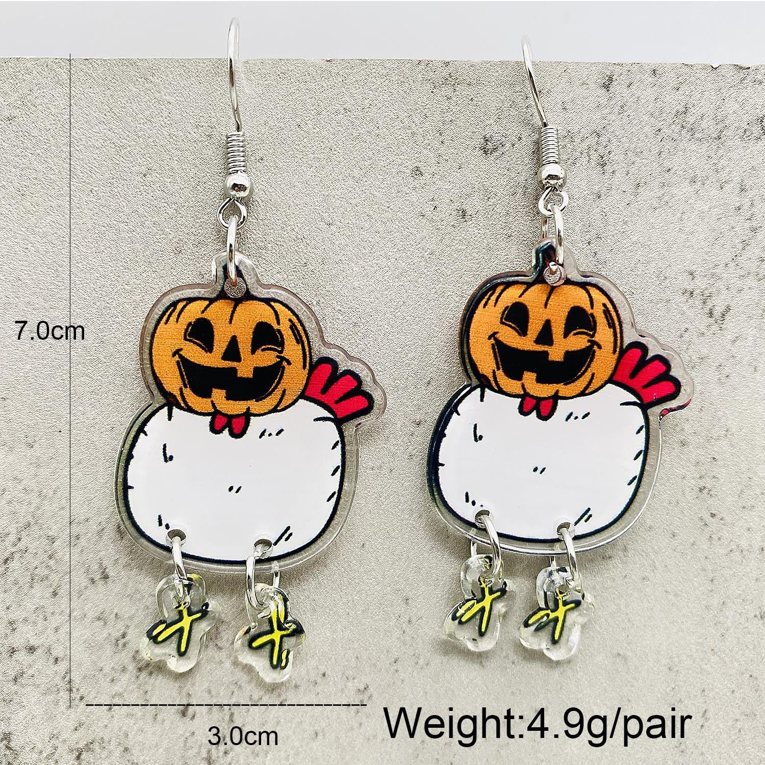 Wholesale Halloween Christmas Rooster Acrylic Earrings ACC-ES-ChenY053