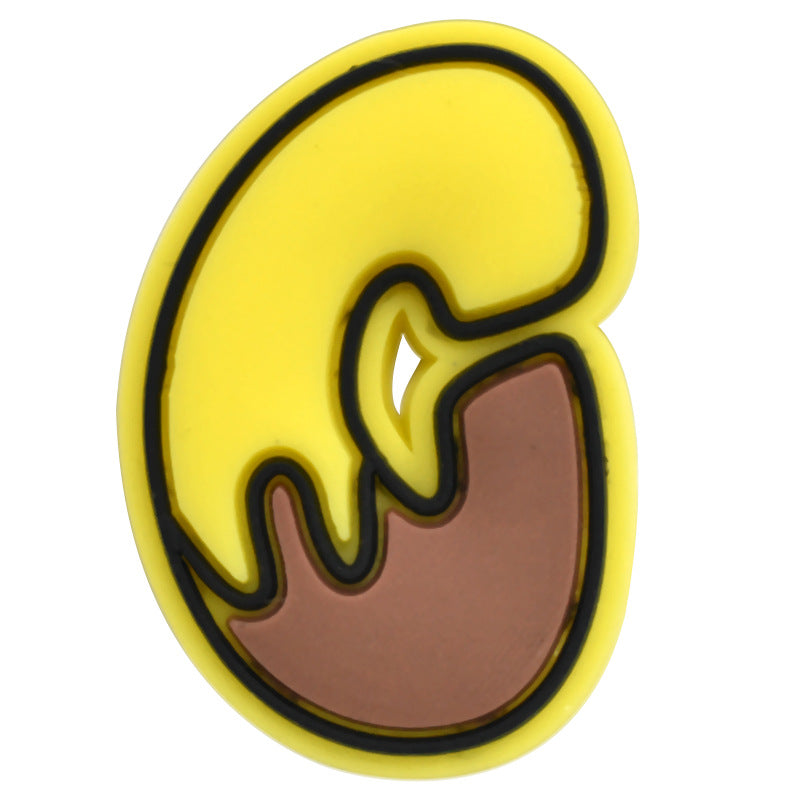 Wholesale Random 100pcs Small Bee PVC Soft Rubber Shoe Buckle Decoration ACC-SC-RYY055