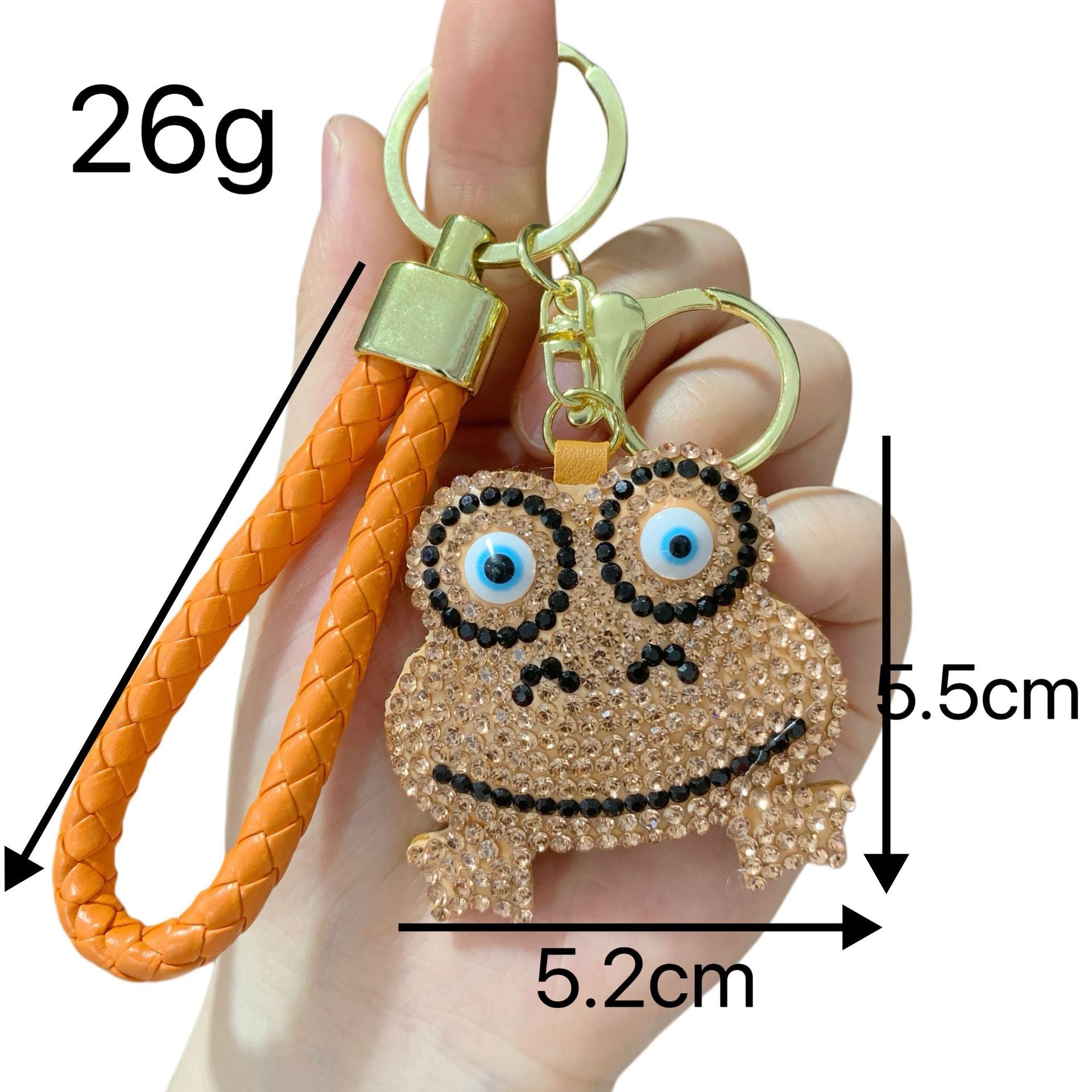 Wholesale Rhinestone Frog Keychain Full Diamond Leather Pendant Wedding Gift Fashion Accessory