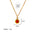 Wholesale Stainless steel December birthday stone color zircon pendant necklace