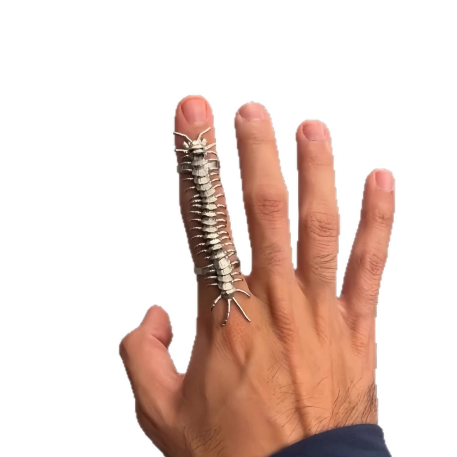 Wholesale Chic Punk Style Centipede Animal Ring Adjustable Alloy Jewelry Accessory for Resale