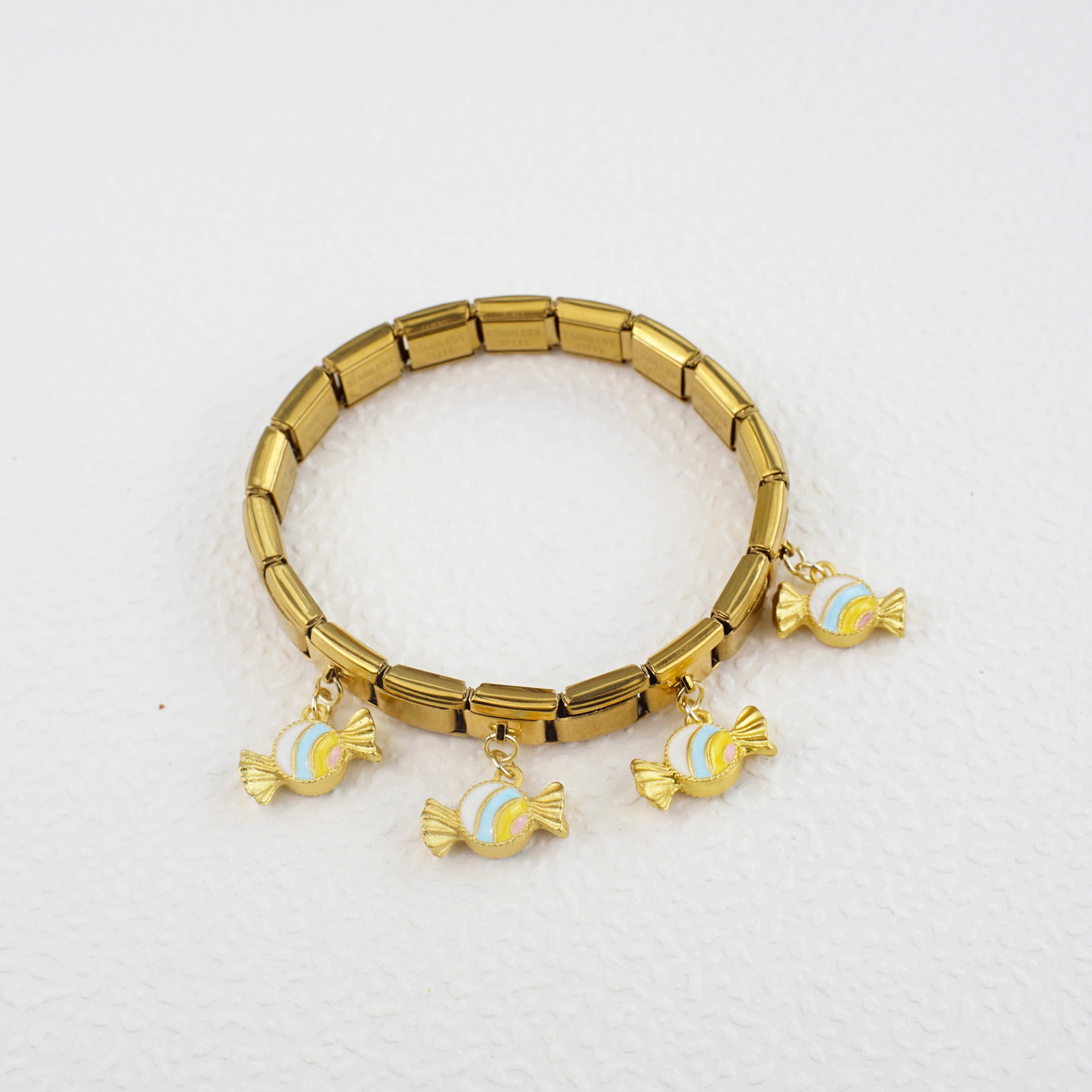 Wholesale 5pcs/   pack Single Section Creative Stainless Steel Composable Bracelet