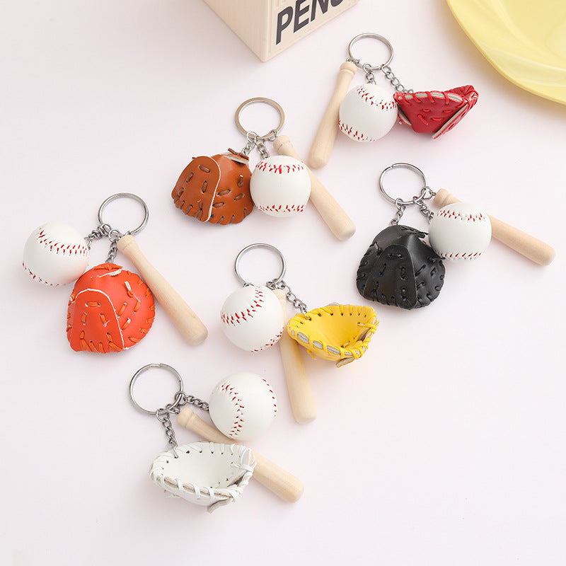 Wholesale  Mini Baseball Three-Piece Keychain