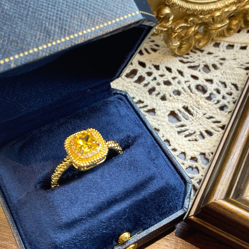 Wholesale Vintage Medieval Style Zircon Hollow Ring Adjustable Rings ACC-RS-GeLeisi002