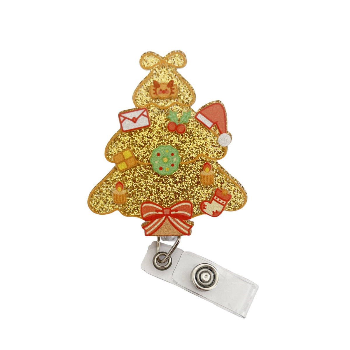 Wholesale acrylic Christmas tree medical   Badge Reels