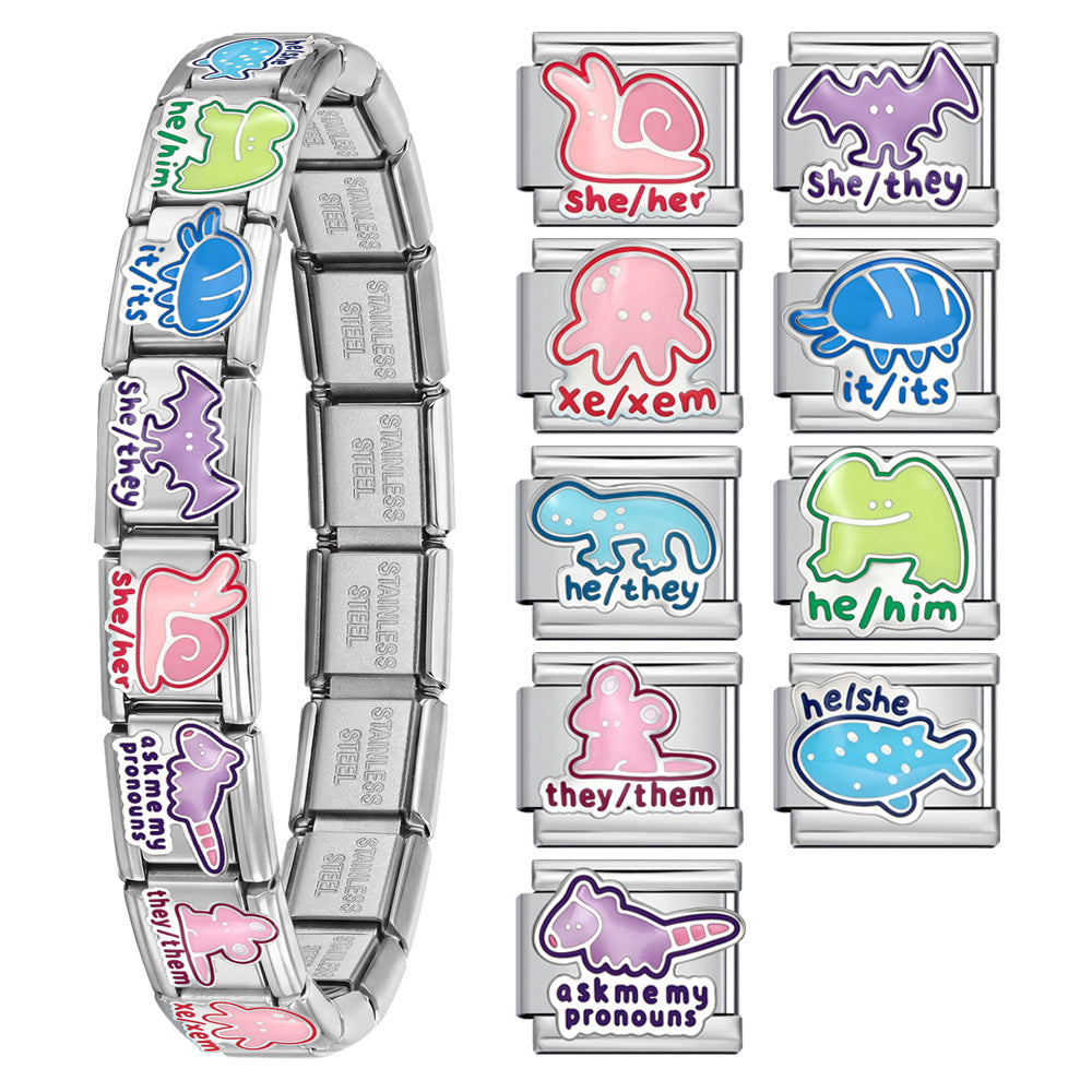 Wholesale Stainless Steel Animal Pattern Modular Bracelet Everyday Fashion Accessory