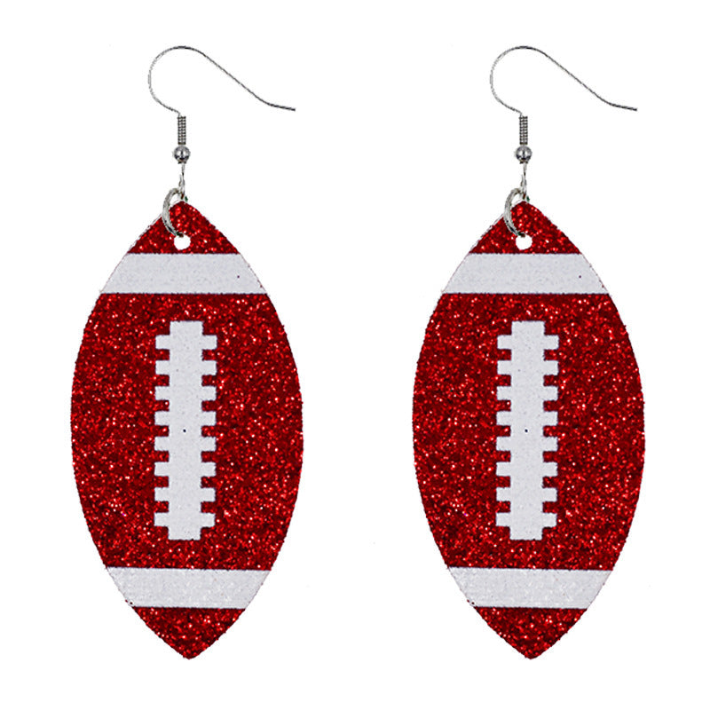 Wholesale  Creative Rugby Sequin Earrings
