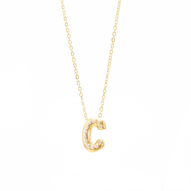 Wholesale Chubby Letter Pendant Clavicle Chain  Necklace