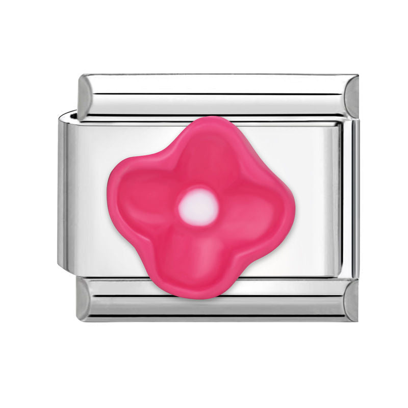 Wholesale  Italian modular bracelet 9mm DIY splicing detachable stainless steel letter flower combinable bracelet