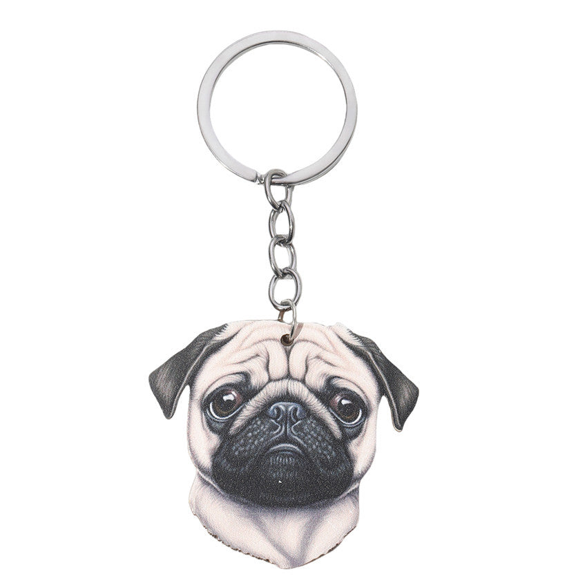 Wholesale Cartoon Puppy Wooden Keychain ACC-KC-RongR034