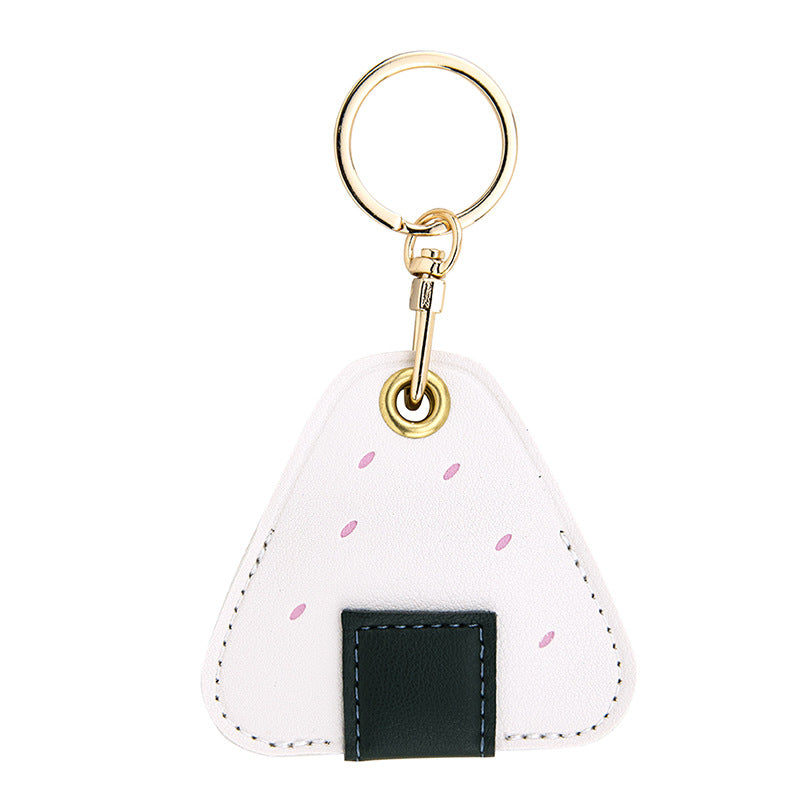 Wholesale Fruit Print Drop Shaped PU Leather Card Holder Keychain Cute Bag Charm Boutique Resale Gift