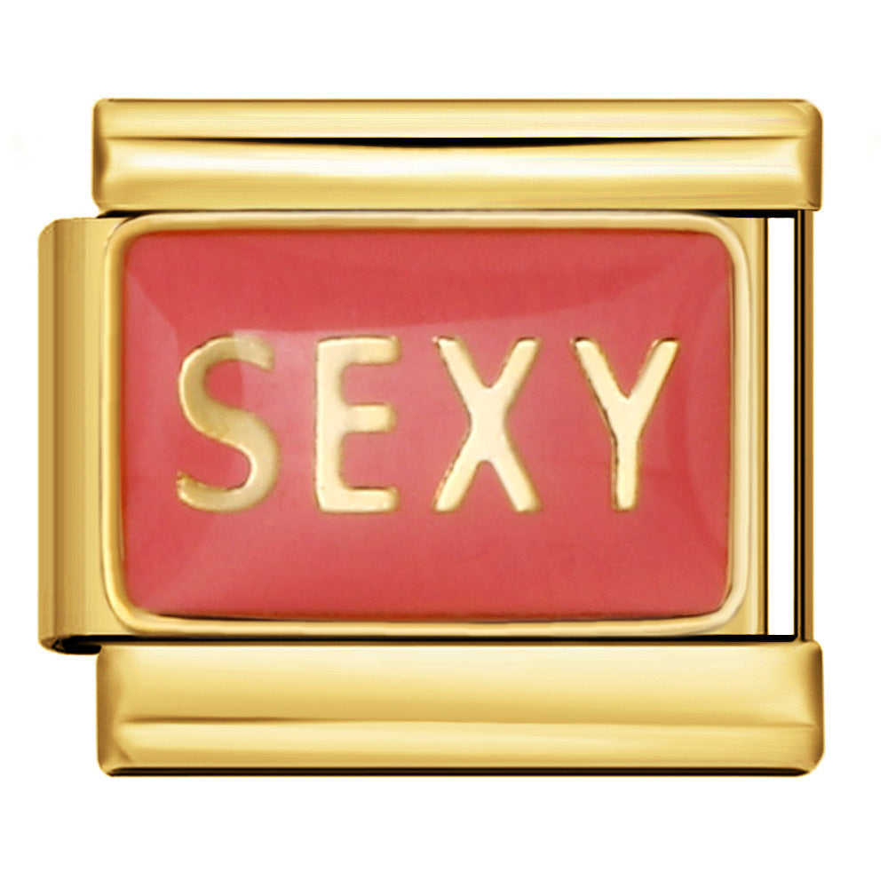 Wholesale Italian Charm Bracelet 9mm DIY Splicing Removable Gold Base Stainless Steel Composable Bracelet