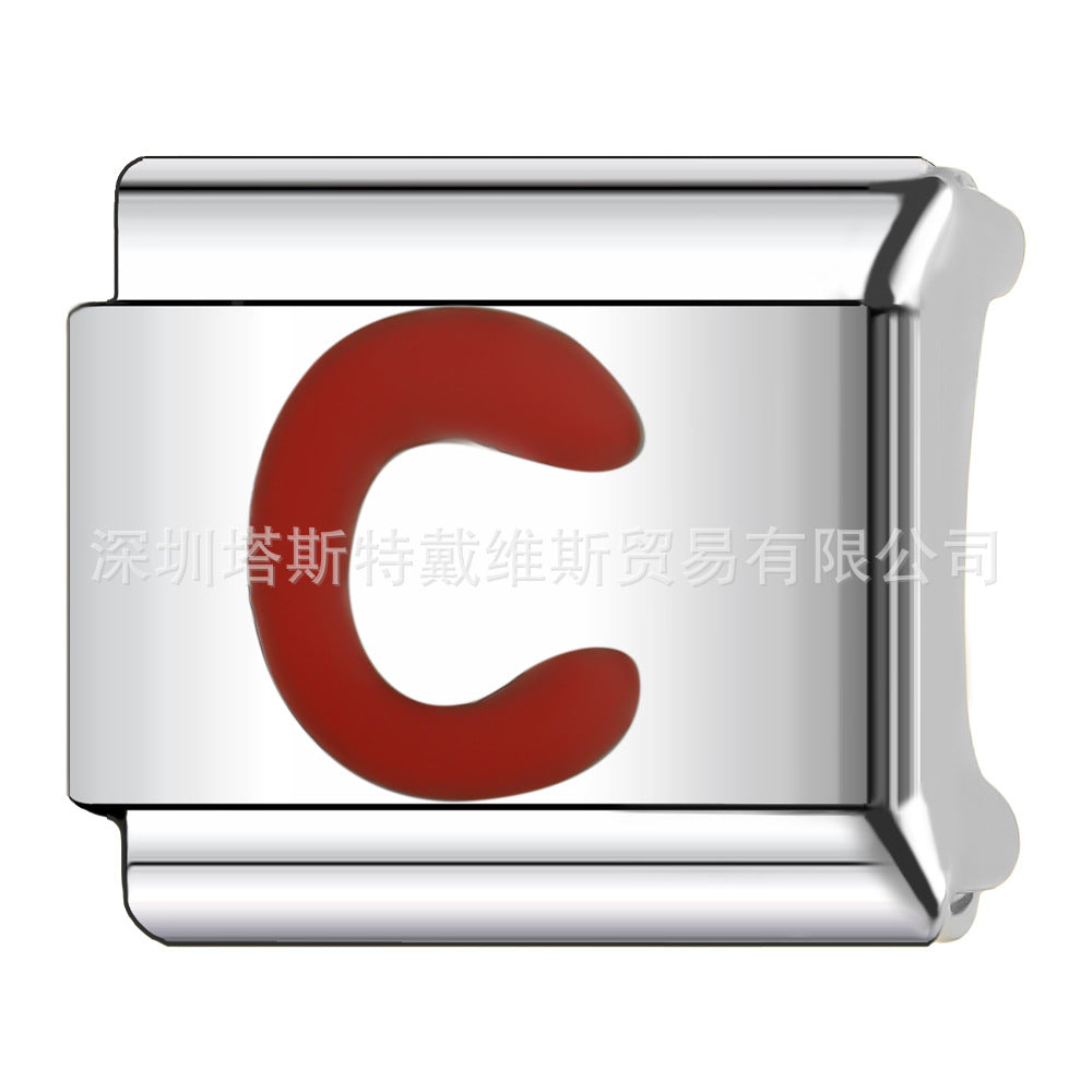 Wholesale 9mm Italian Charm Starter Bracelets DIY square Single Section Creative Stainless Steel Composable Bracelet
