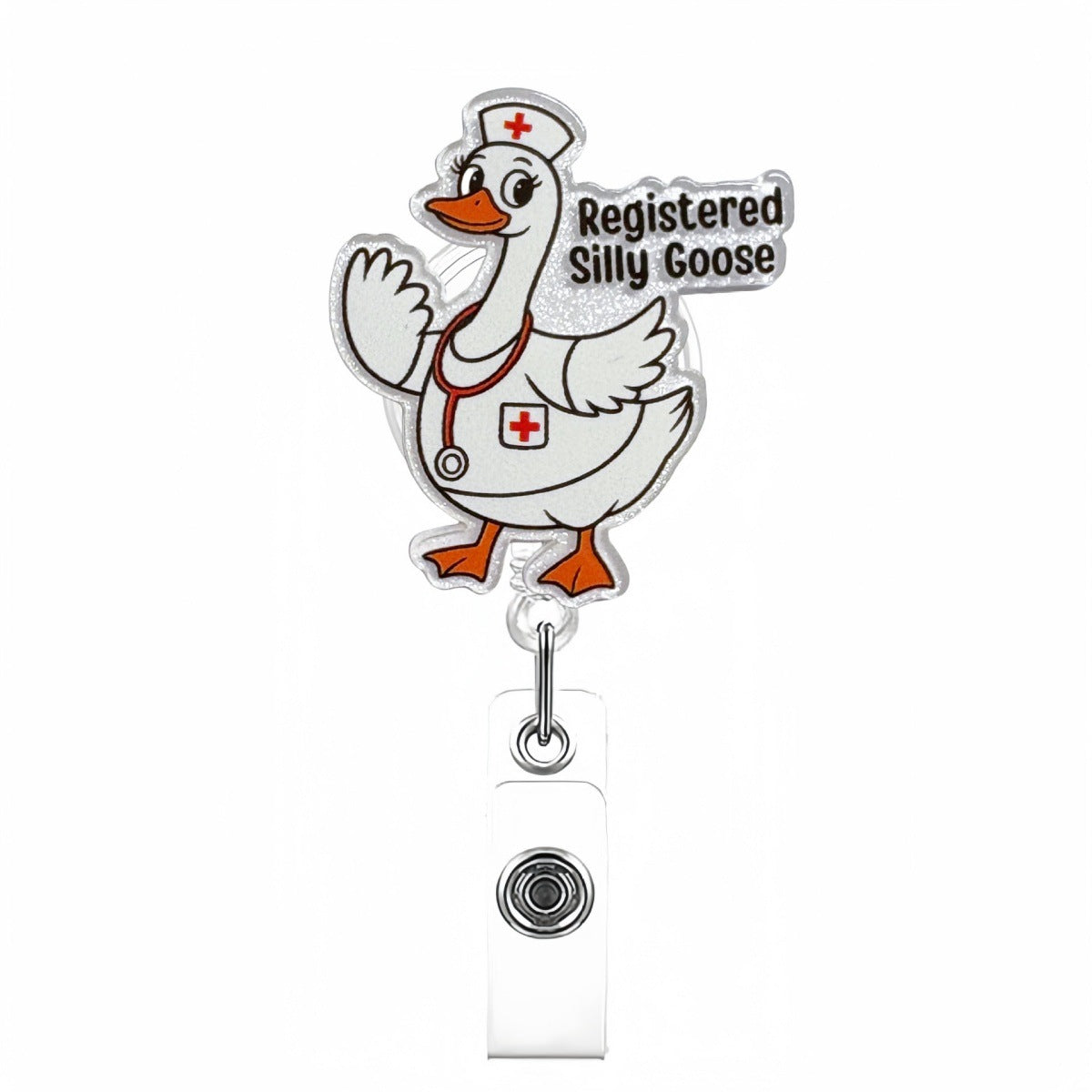 Wholesale  retractable snap fastener acrylic fun animal Badge Reels