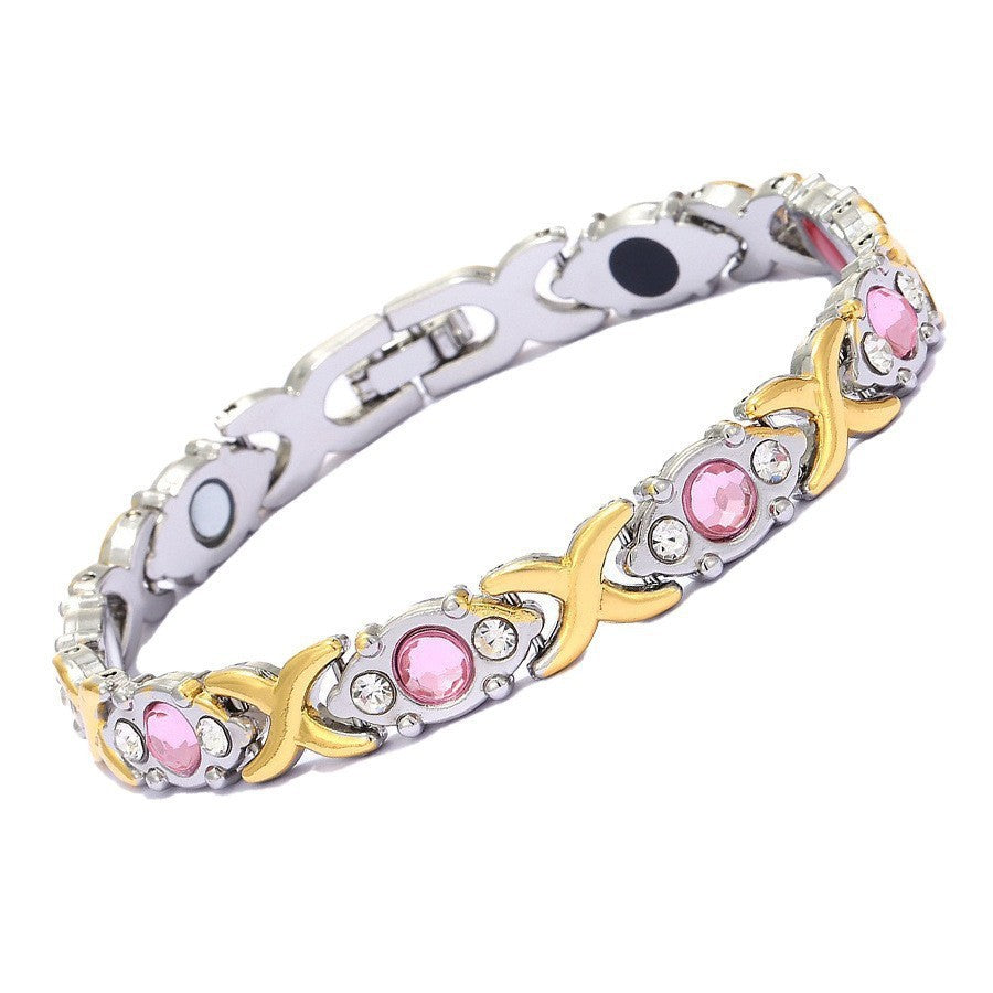 Wholesale Zinc Alloy Electroplated Gold Women' s Clover Bracelet - Fashion Jewelry Accessory