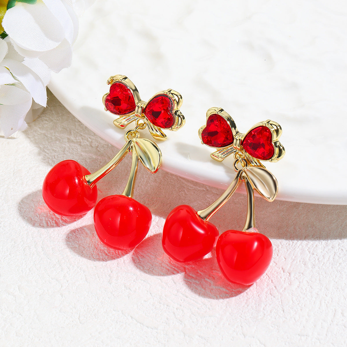 Wholesale Summer Hot-Selling Earrings Cherry Earrings  Fruit Cherry Earrings