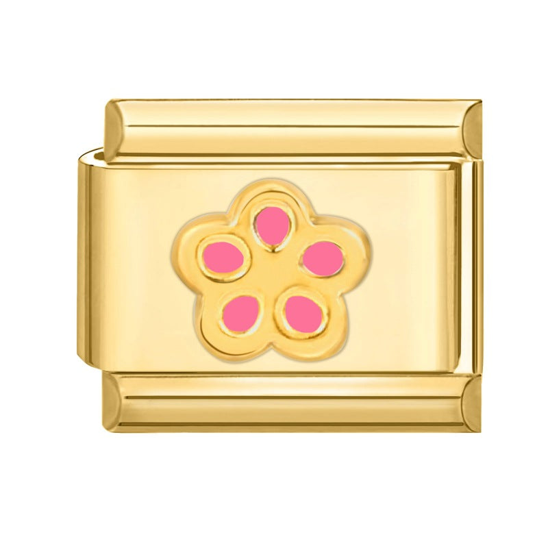 Wholesale Italian Charm Bracelet 9mm DIY Splicing Creative Pattern Stainless Steel Composable Bracelet