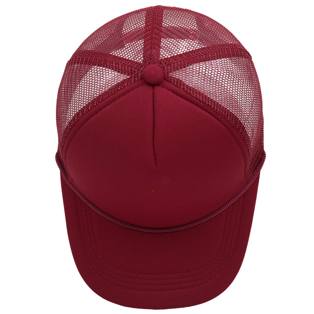 Wholesale DIY Blank Solid Color String Trucker Hat Printed Embroidery Baseball Cap ACC-HT-HaiPu005