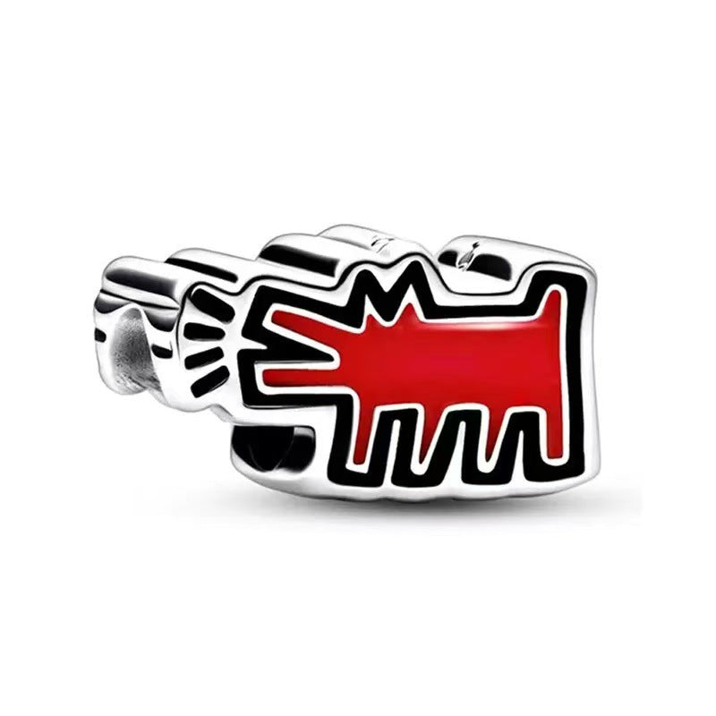 Wholesale 5pcs Exquisite Enamel-Drip Crafts  DIY Beaded Bracelet Charms