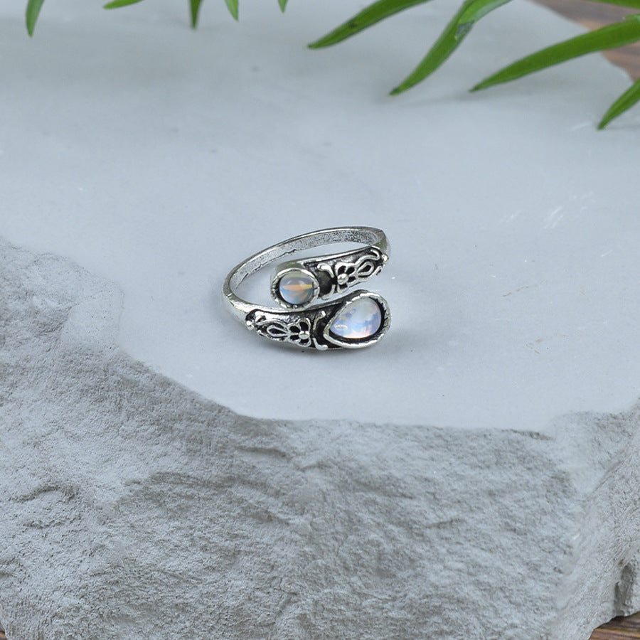 Wholesale Cameo Moonstone Spoon Ring