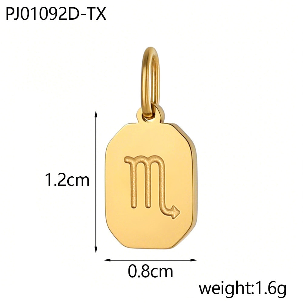 Wholesale Twelve Zodiac Sign Stainless Steel Pendant