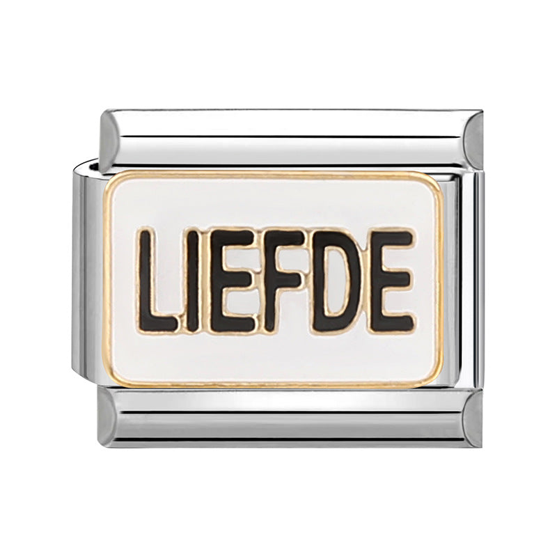 Wholesale Italian Charm Bracelet 9mm DIY Splicing Removable  Stainless Steel Composable Bracelet