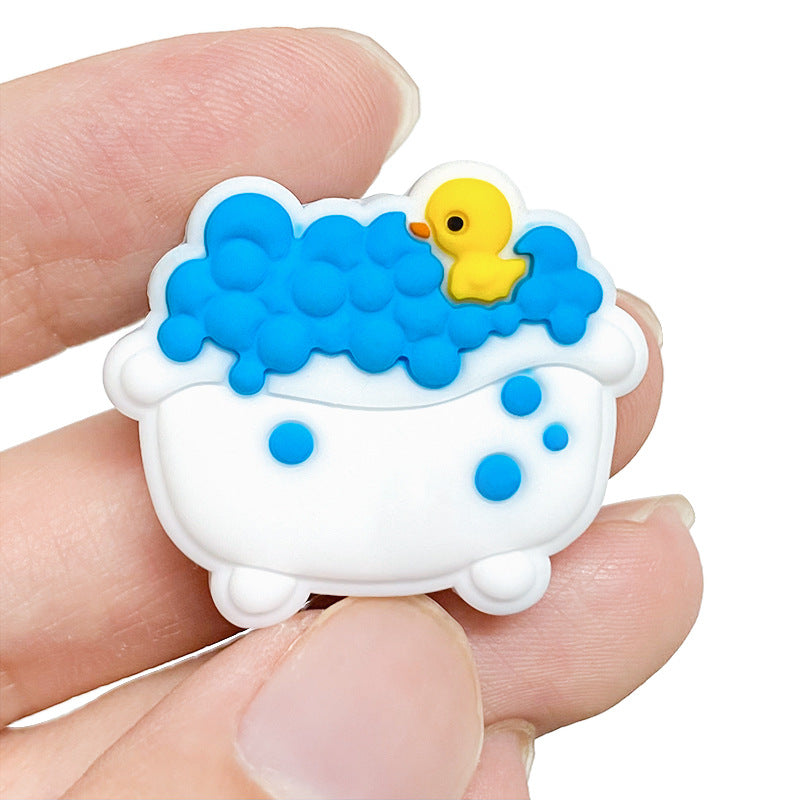Wholesale 10pcs Cute Bubble Duck Focal Beads DIY Bead Accessories ACC-BDS-WDX130