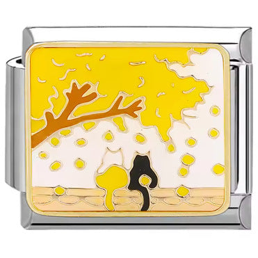 Wholesale Italian Charm Bracelet 9mm DIY Splicing Removable Color Cat Stainless Steel Composable Bracelet