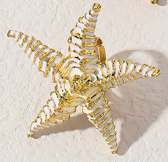 Wholesale Beach holiday style starfish necklace open ring