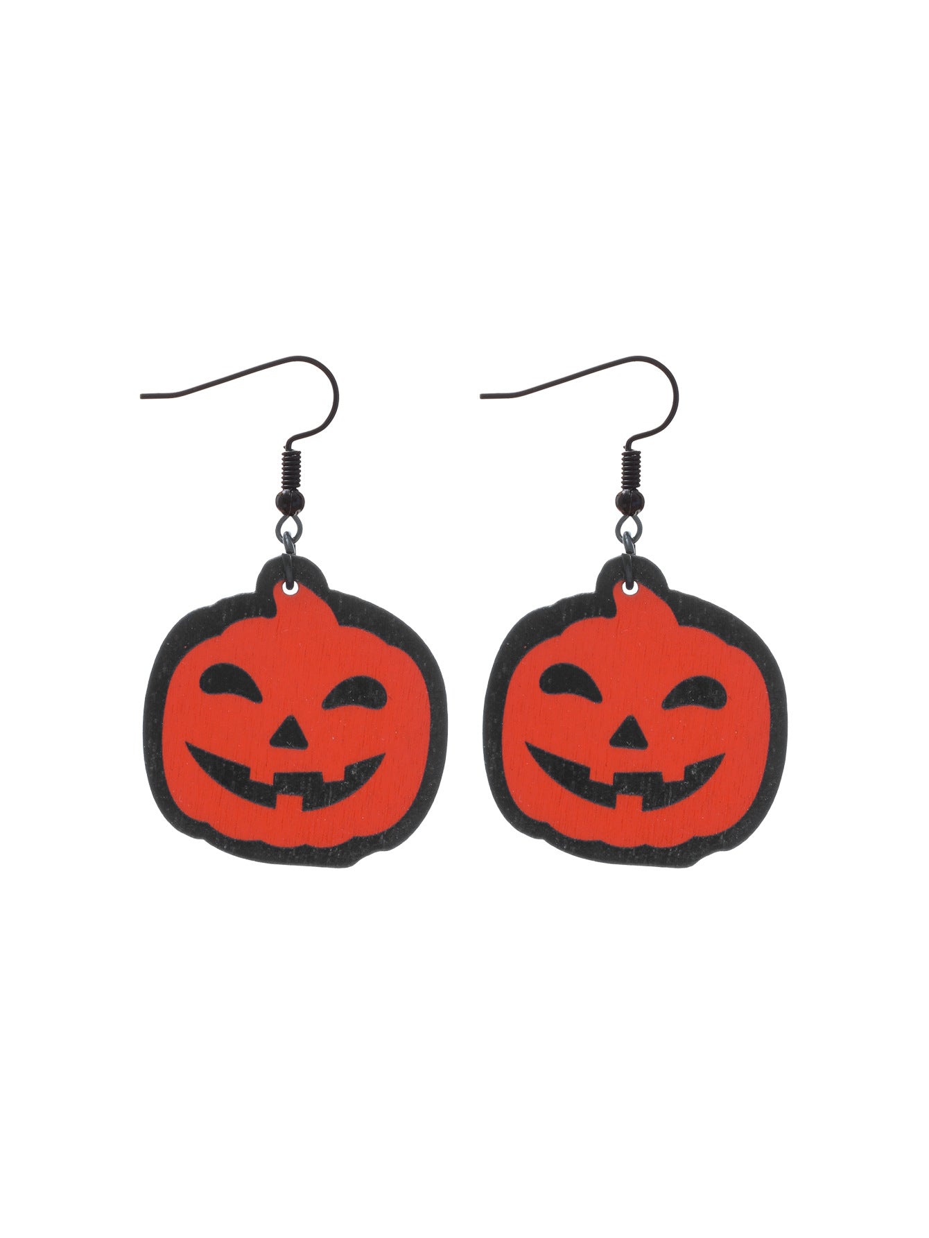 Wholesale Wood Flower Skull Pumpkin Earrings