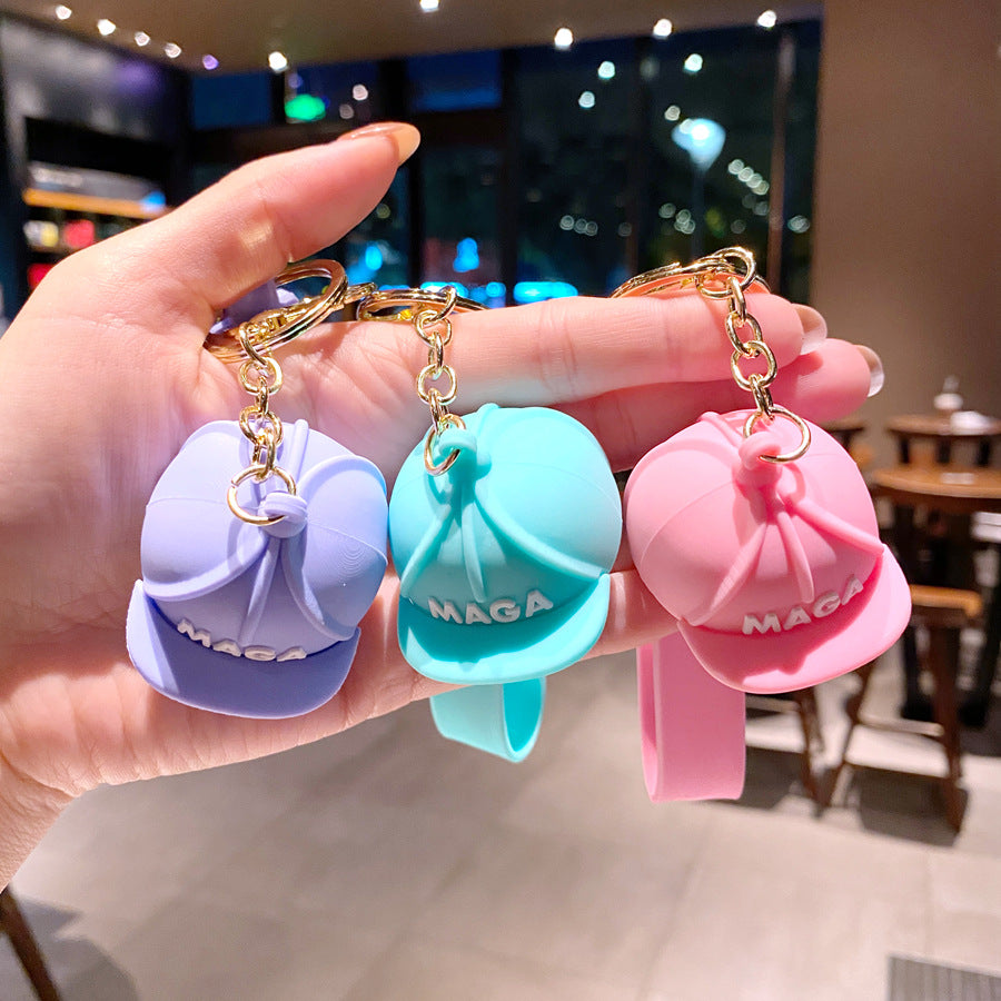 Wholesale Cartoon Hat PVC Soft Keychain Creative Keychain ACCVIP-KC-XinShu003