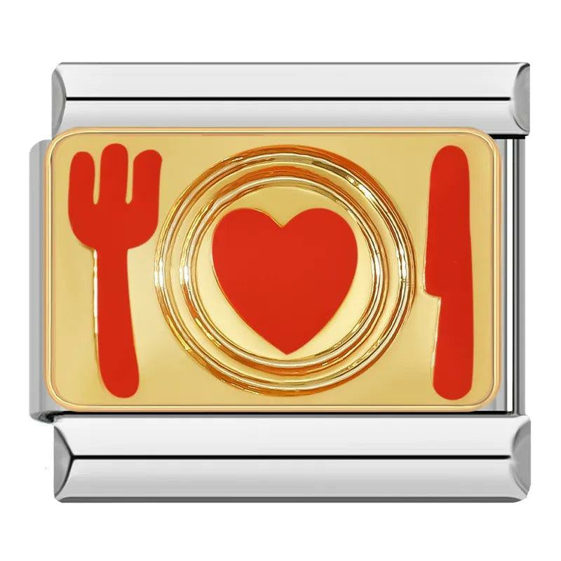 Wholesale Italian Charm Bracelet 9mm DIY Splicing Cute Cartoon Stainless Steel Composable Bracelet