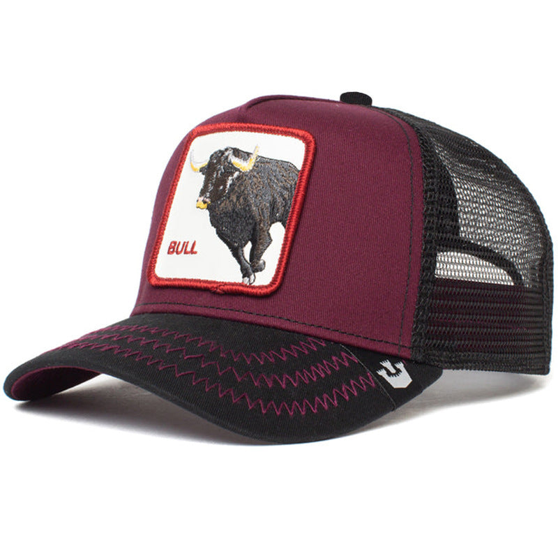 Wholesale Cartoon Animal Sun Protection Mesh Embroidery Hat Baseball Cap ACC-HT-JingKun009