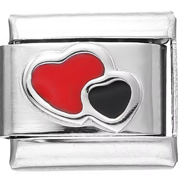 Wholesale Double Heart Gemstone Bracelet,  Stainless Steel Splicing Jewelry Accessory,  Chic Gift for Everyday Wear