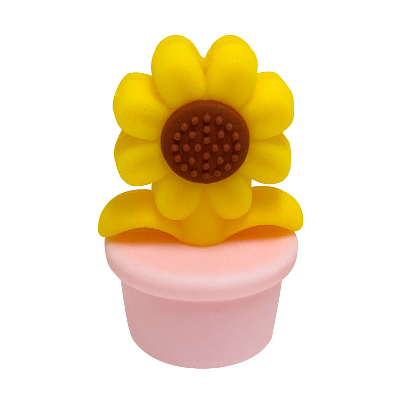 Wholesale of 10PCS Planter Sunflower Food Grade Silicone Beads ACC-BDS-WDX042
