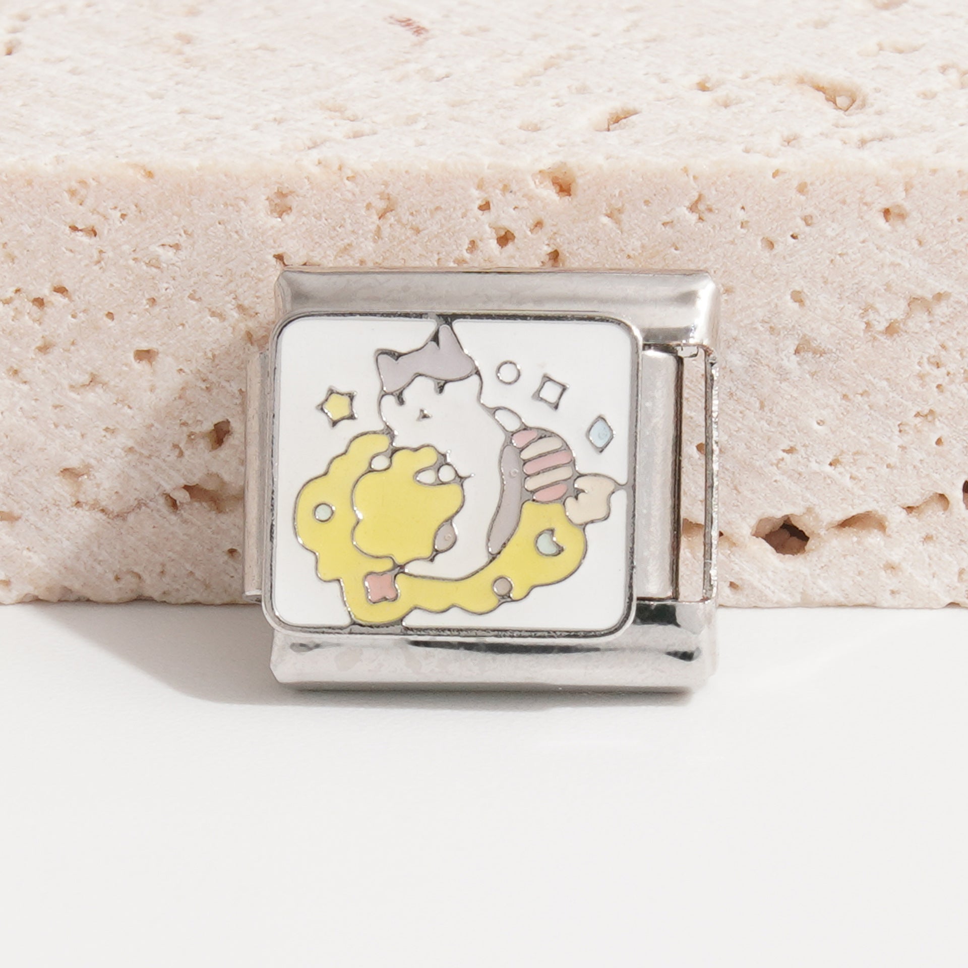 Wholesale 10pcs Italian Charm Bracelet 9mm DIY Splicing Cartoon Cute Stainless Steel Composable Bracelet