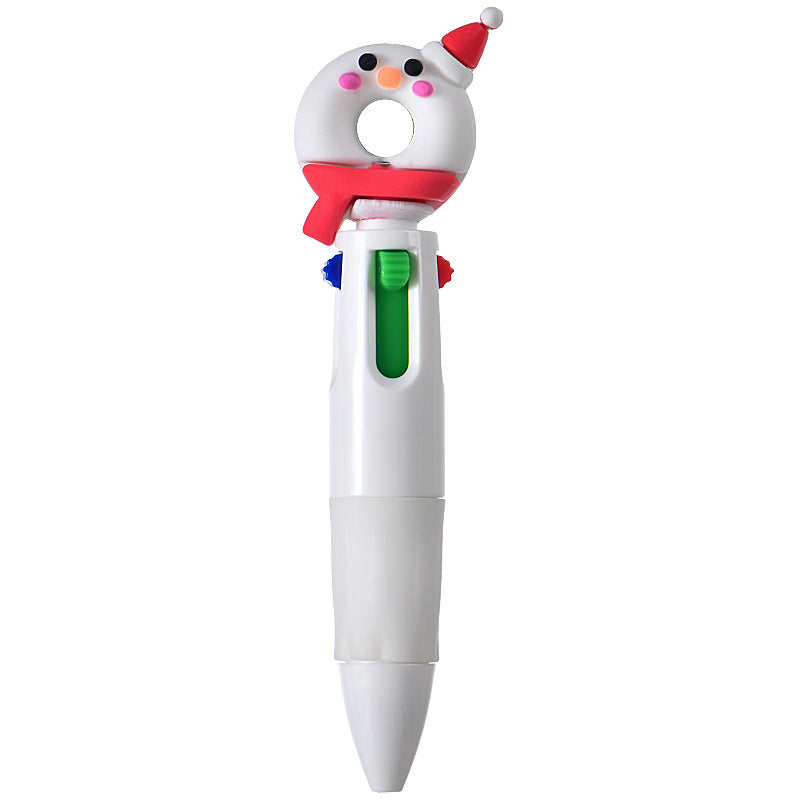 Wholesale Cute cartoon Christmas four-color ballpoint pen