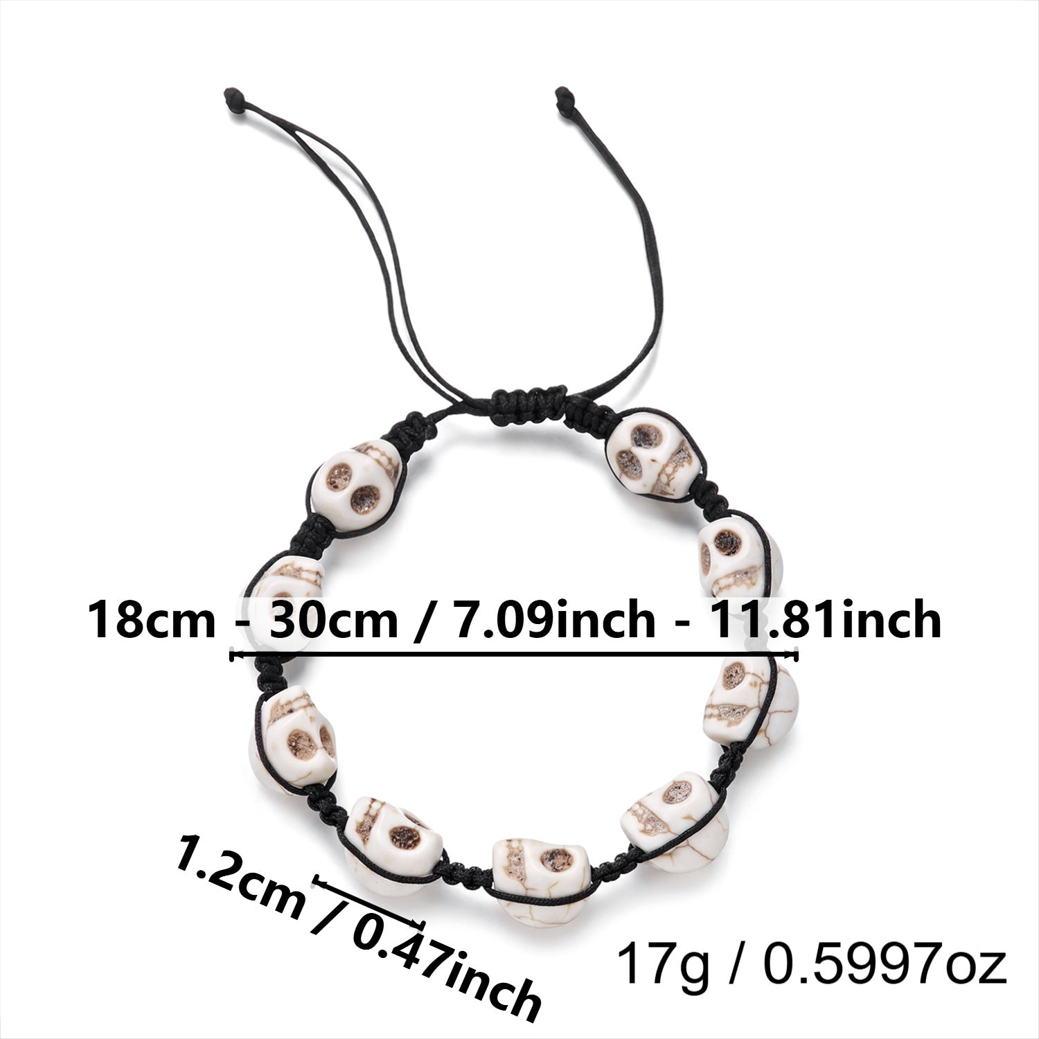 Wholesale Gothic Skull Glass Bead Bracelet Multilayer Red Black Contrast  Fashion Accessory Boutique Resale