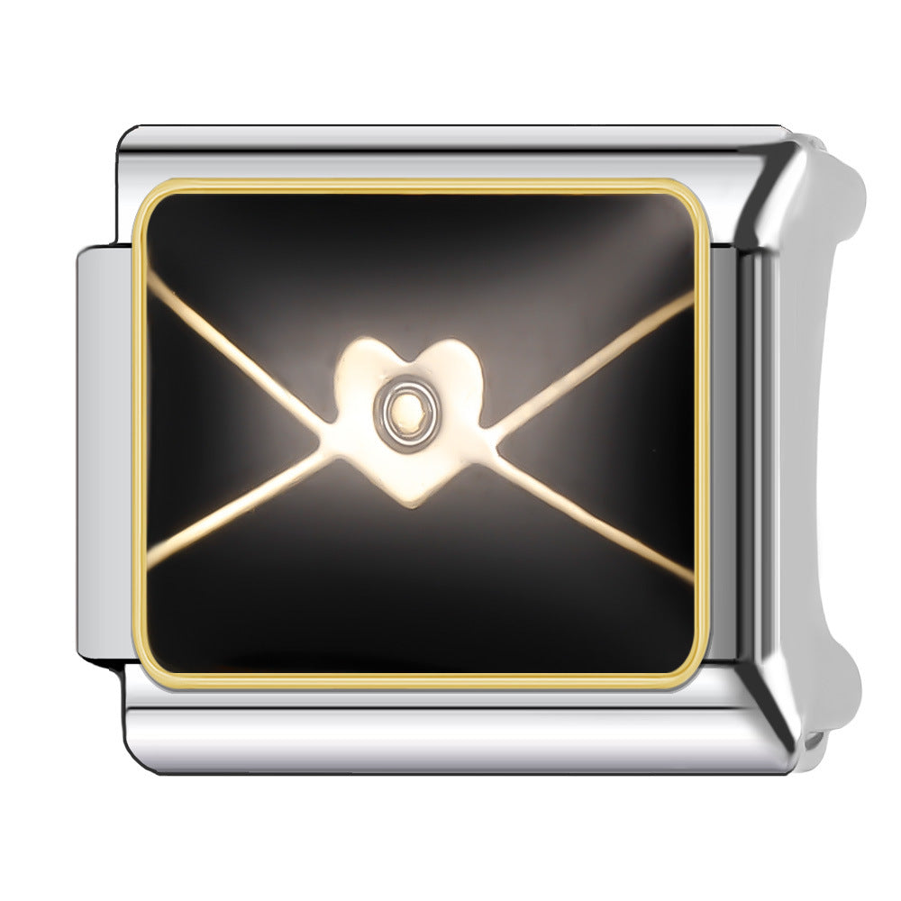 Wholesale Italian Charm Bracelet 9mm DIY Splicing Dark Style Series Stainless Steel Composable Bracelet