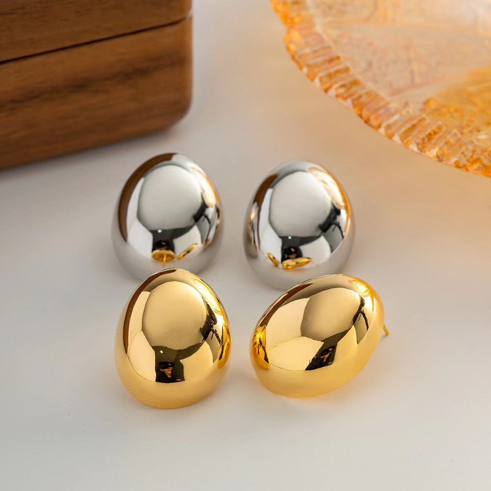 Wholesale  geometric oval glossy Oval Jewelry earrings
