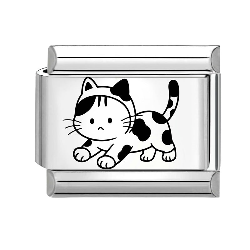 Wholesale 9mm Italian Charm Starter Bracelets DIY Cute Pet Stainless Steel Composable Bracelet