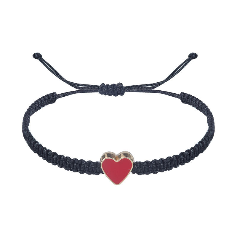 Wholesale Adjustable Surfer Hand Rope Love Shape Couple Bracelet