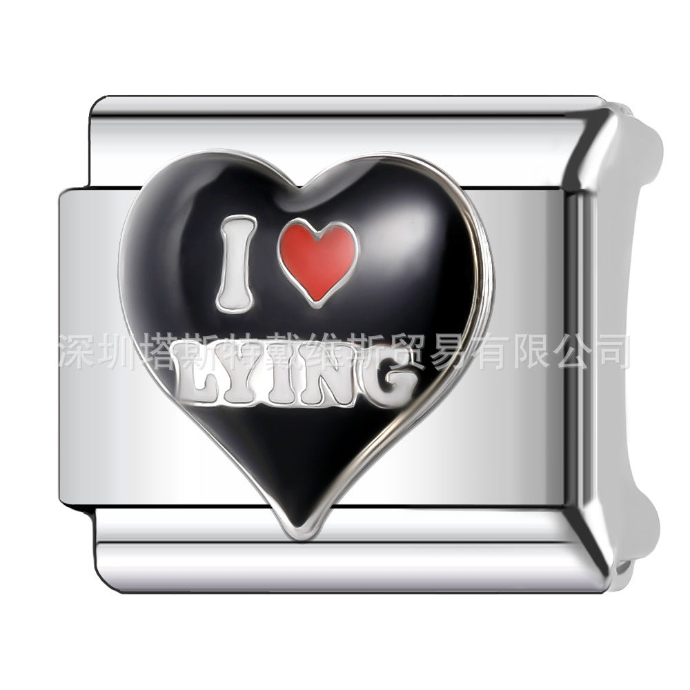 Wholesale Italian Charm Bracelet 9mm DIY Splicing Cute Creative Stainless Steel Composable Bracelet